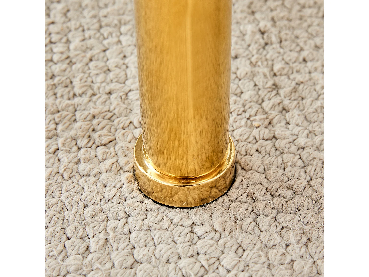 Table basse 70/42/70 cm avec double plateau en verre trempé et pieds métalliques dorés Transparent doré