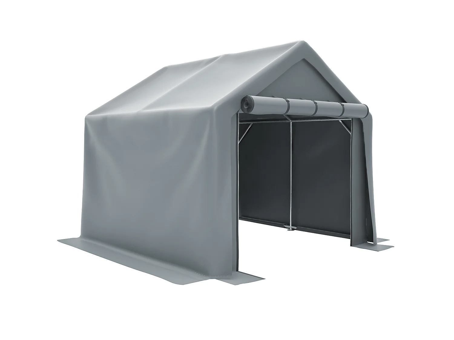 Abri de jardin en acier galvanisé, pour vélo - Tente de garage mobile avec bâche étanche PE - Plusieurs tailles - Anthracite