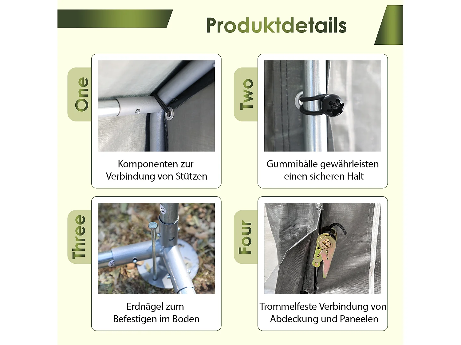 Abri de jardin en acier galvanisé, pour vélo - Tente de garage mobile avec bâche étanche PE - Plusieurs tailles - Anthracite