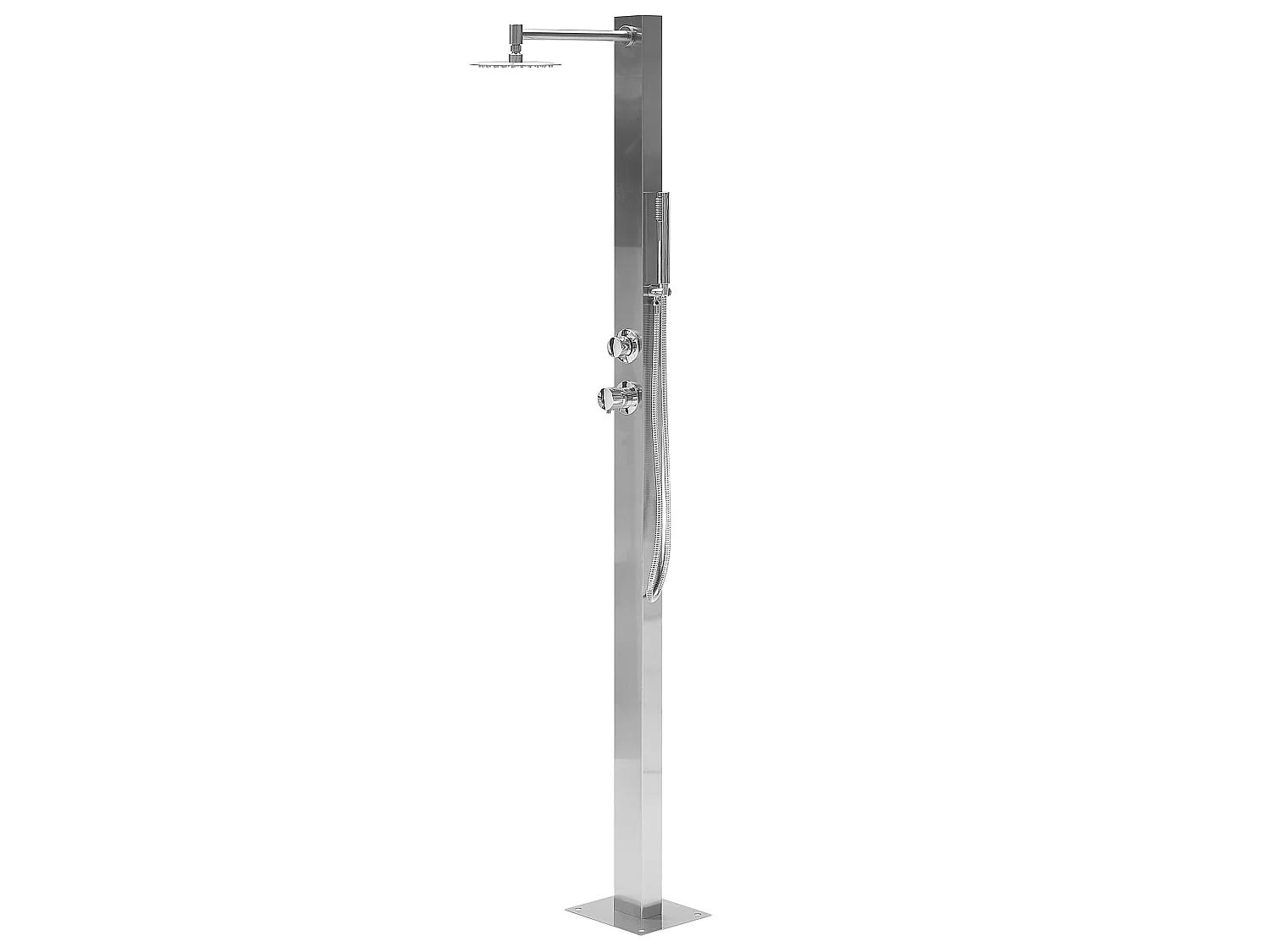 Freistehende Gartendusche OLZAI Silber