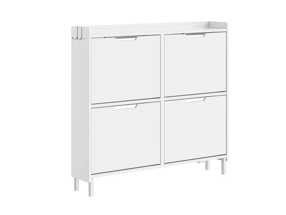SoBuy Meuble à chaussures Rangement Blanc 100x19x93cm FSR100-E-W