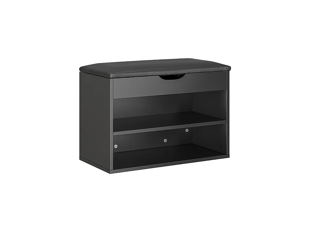 SoBuy Banc Rangement Chaussures Couleur Noir 60x30x43cm FSR25-SCH