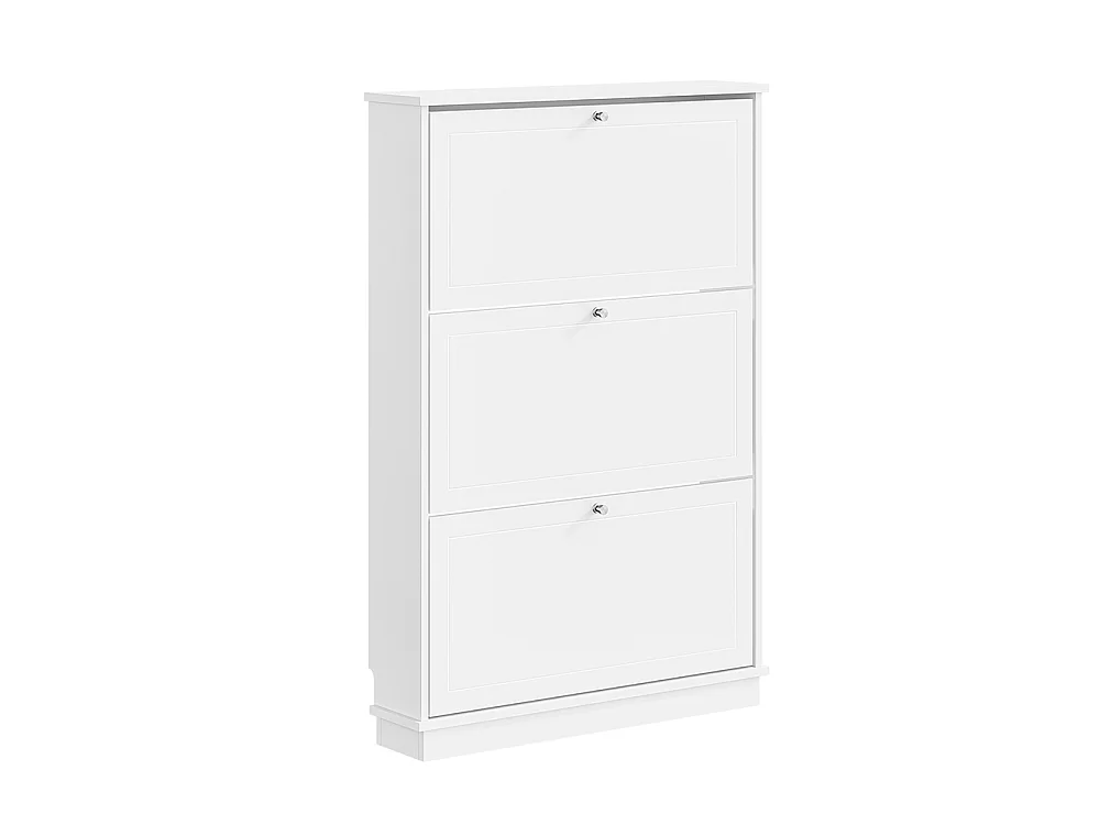 SoBuy Skoskab 3 døre Hvid 76x18x113cm FSR215-W