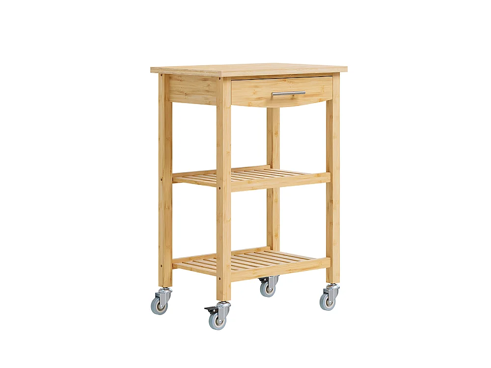 SoBuy Køkkenvogn med skuffe Farve Træ 58x40x86cm FKW135-N