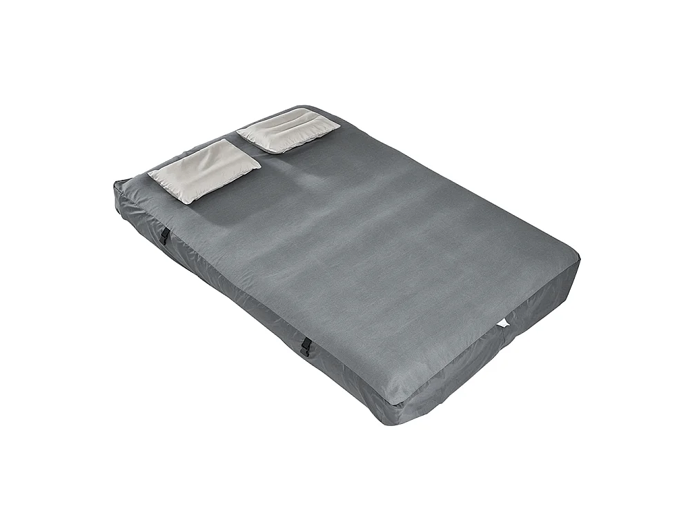 SoBuy Oppustelig liggestol Grå 191x137x22cm OGS32-II-L-HG-P01