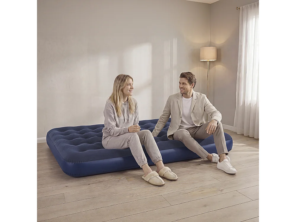 SoBuy Oppustelig liggestol Grå 191x137x22cm OGS32-II-L-HG-P01