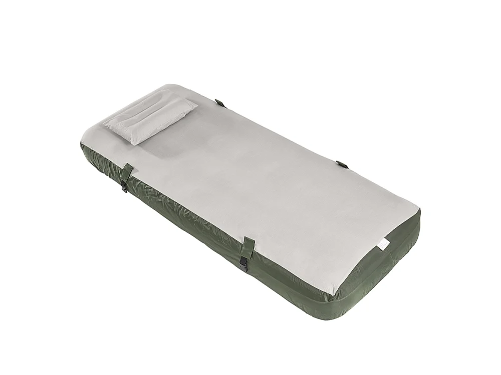 SoBuy Lettino Gonfiabile con Cuscino Integrato Verde Scuro 191x76x22cm OGS32-II-GR-P01