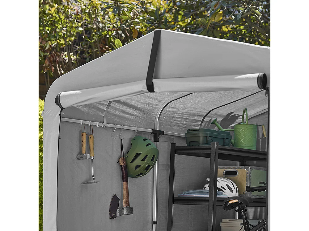 SoBuy Bike Shed with Door Grey 219x159x165cm KLS11-II-L