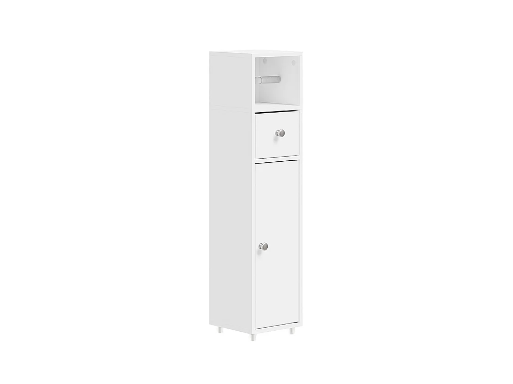 SoBuy Meuble Rangement WC Tiroir Porte Blanc 20x20x85cm BZR219-W