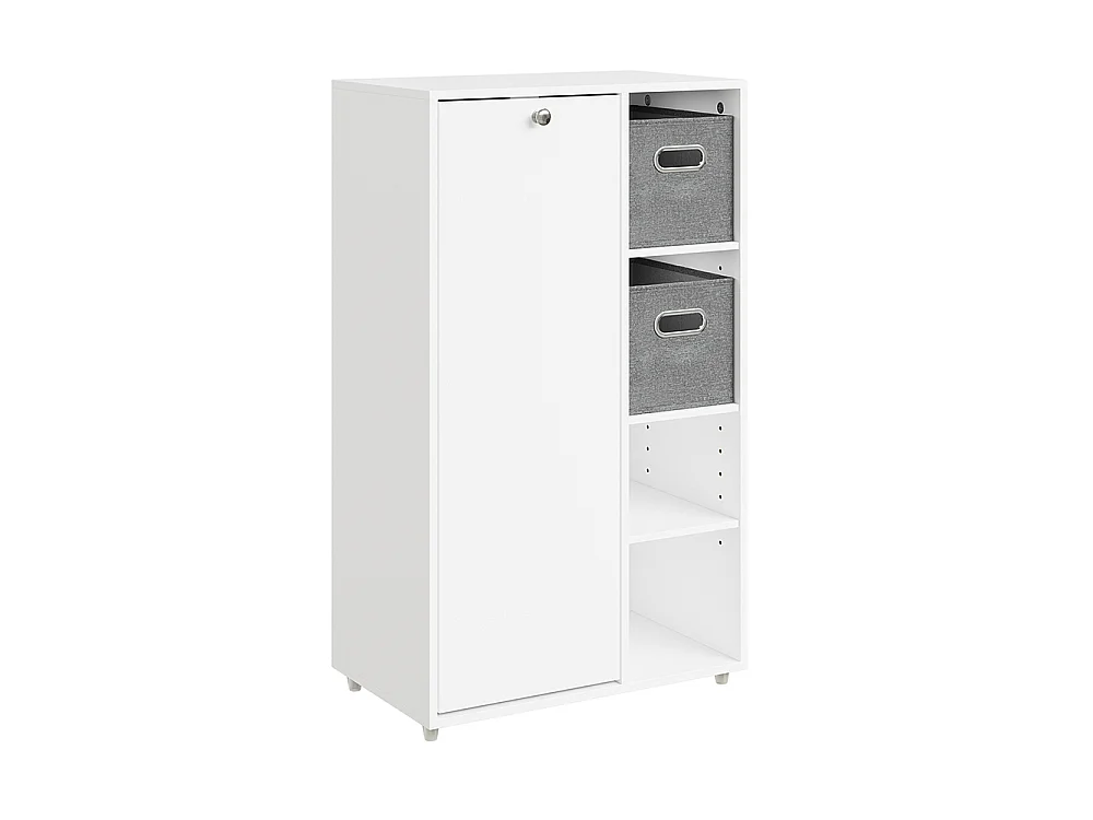 SoBuy Armoire Buanderie Porte + Étagère Blanc 50x30x85cm BZR218-W