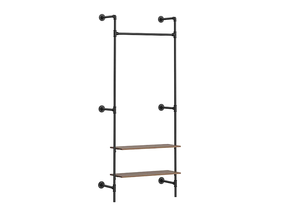 SoBuy Vægophæng Sort Træ 92x48x220cm KLS20-SCH
