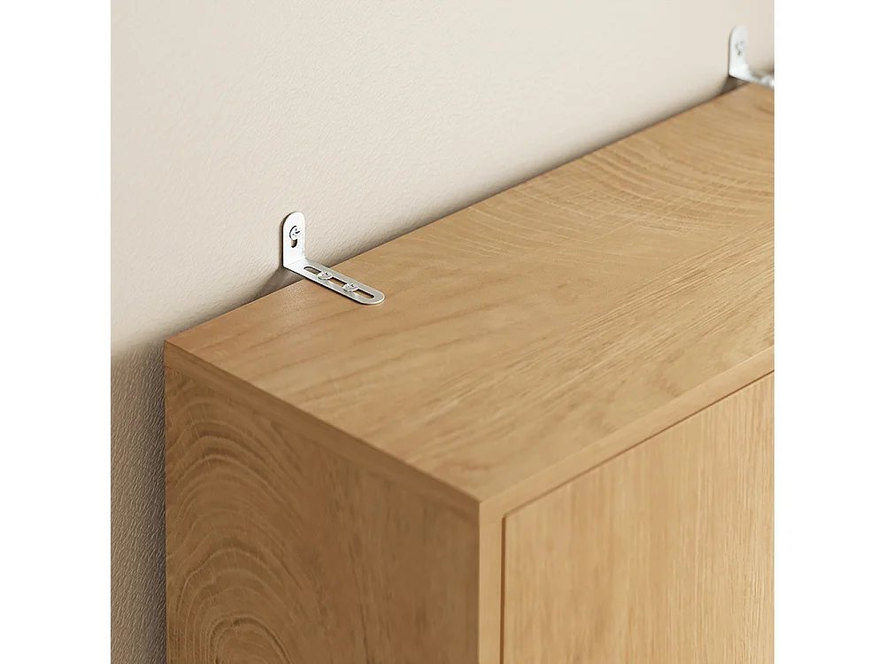 SoBuy Kitchen Cabinet with 2 Doors 2 Drawers Light Oak 60x40x170cm FSB98-E-N