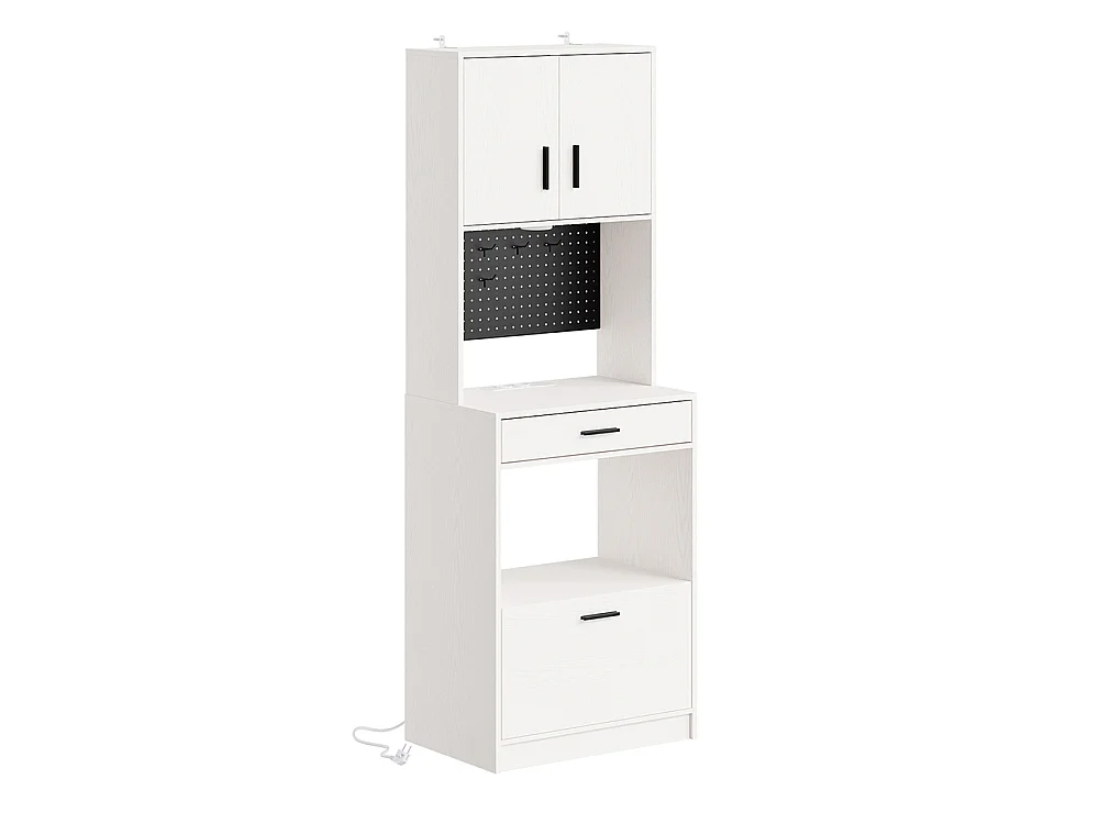 SoBuy Kitchen Cabinet with Drawer Door Shelf Cream White 60x40x170cm FSB98-E-WG