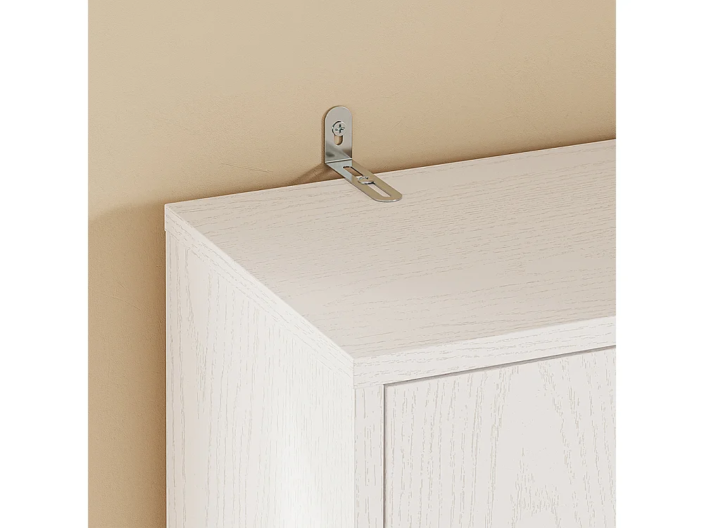 SoBuy Kitchen Cabinet with Drawer Door Shelf Cream White 60x40x170cm FSB98-E-WG