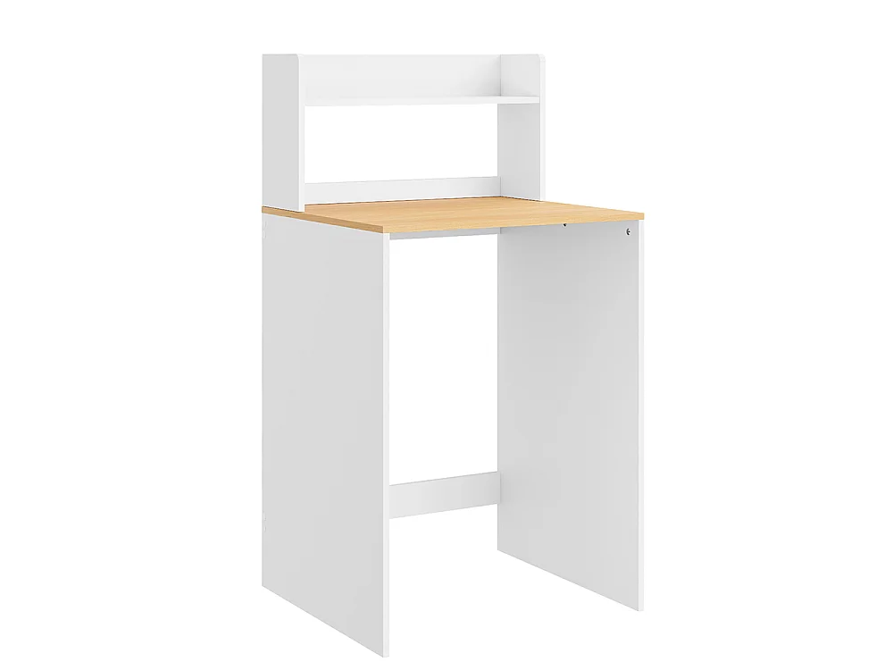 SoBuy Wäscheschrank mit Arbeitsplatte und Regal Weiß 65x60x126cm BZR224-WN