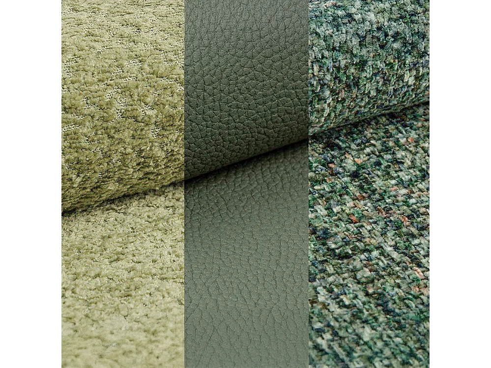 Canapé TRIO, vert (Olifante 9 Corail 25 Miscanto 75)