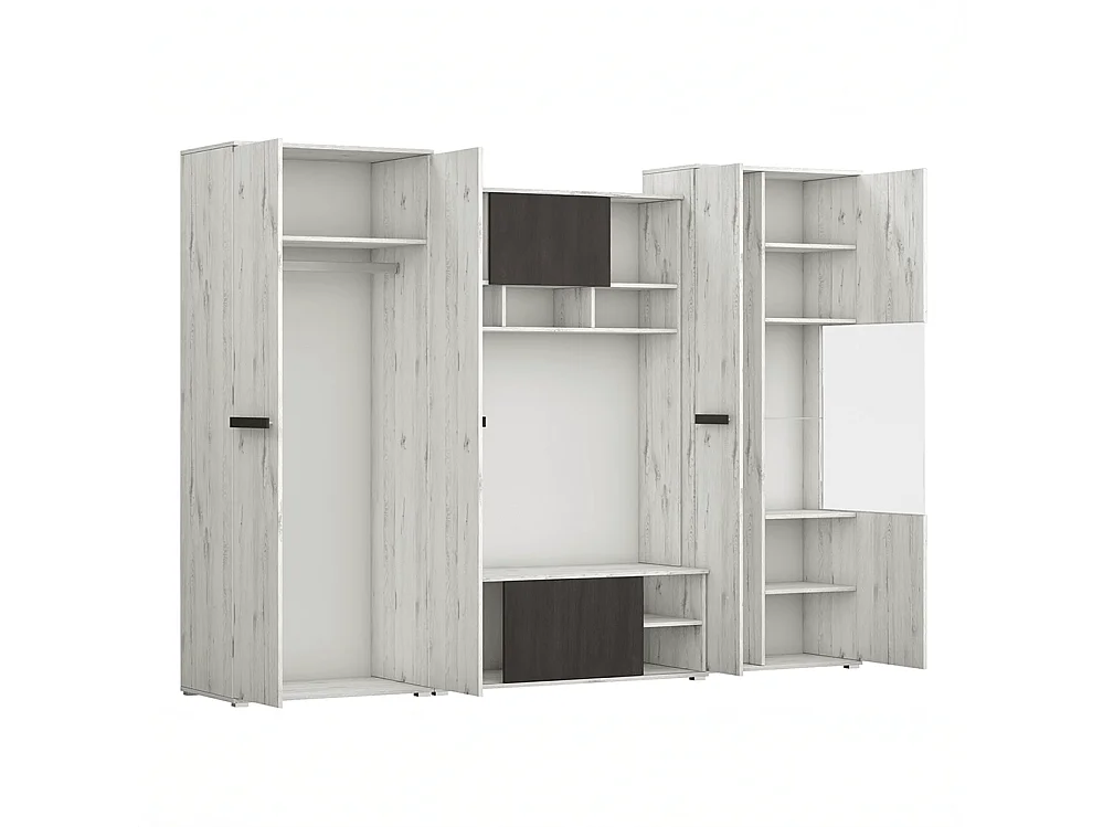 Wohnwand VIVA 280 cm, Craft Eiche Weiß