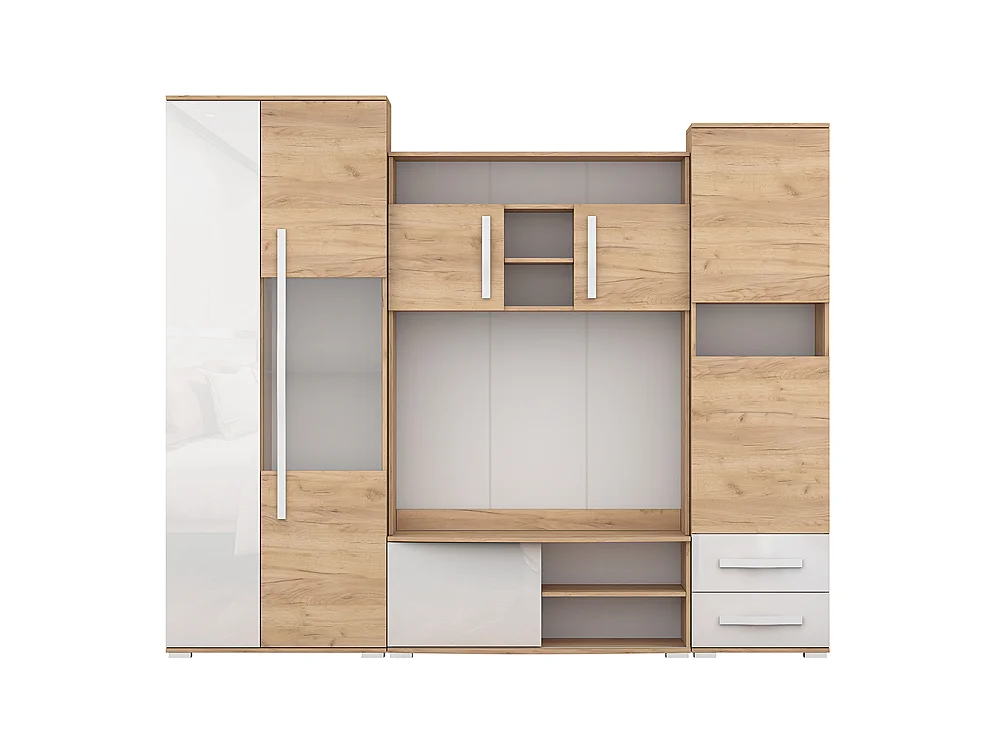 Wohnwand LAURA MINI 240 cm, Craft Eiche Gold