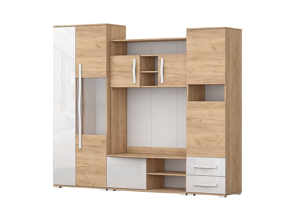Wohnwand LAURA MINI 240 cm, Craft Eiche Gold