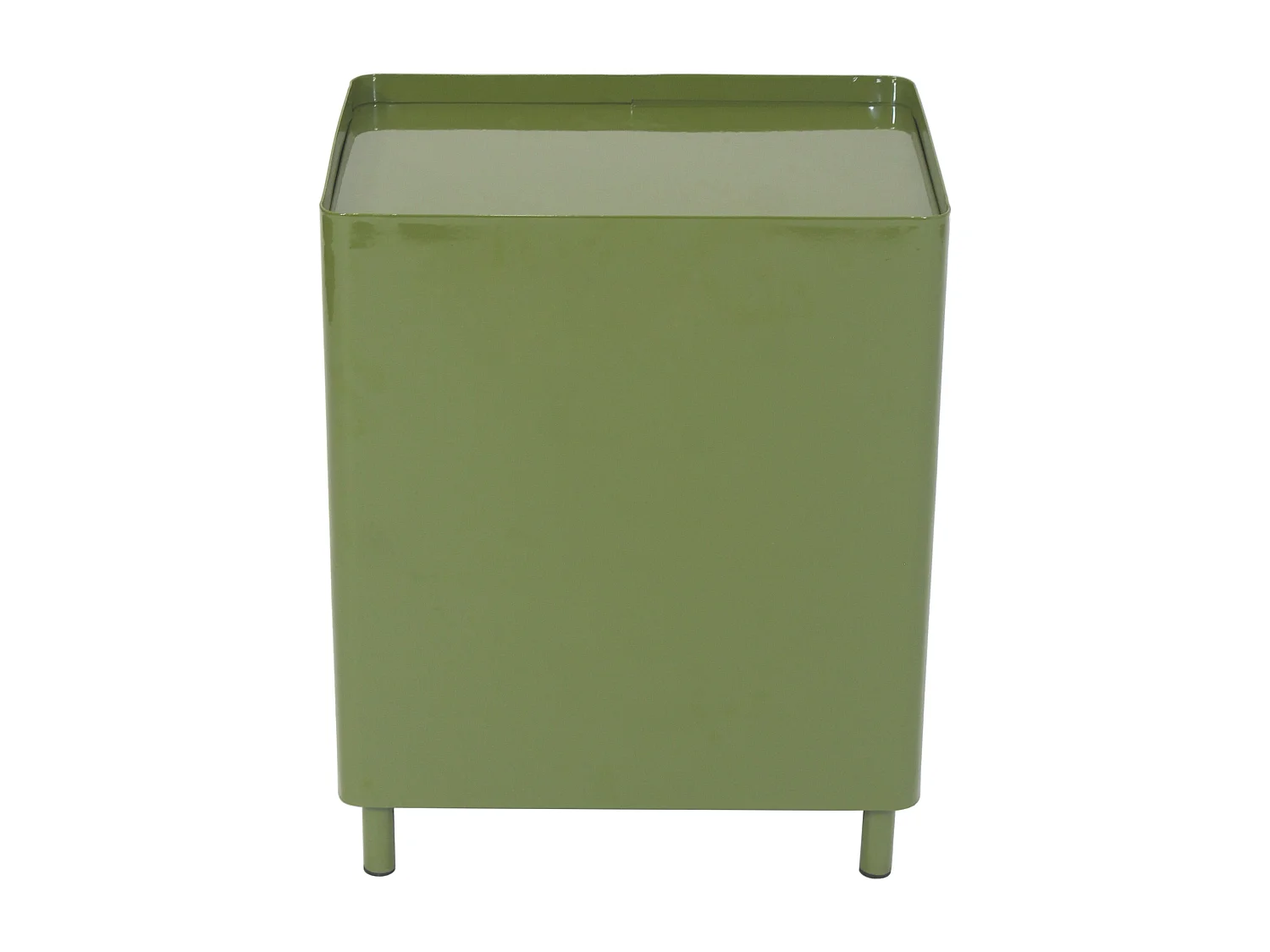 Lot de 2 tables de chevet avec rangements - Métal - Vert olive - KITAKO