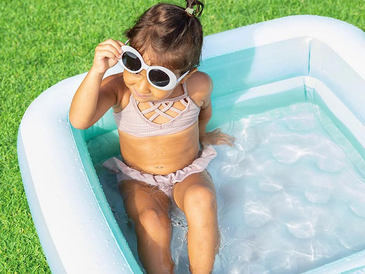 Piscine gonflable carrée Bleu - Intex