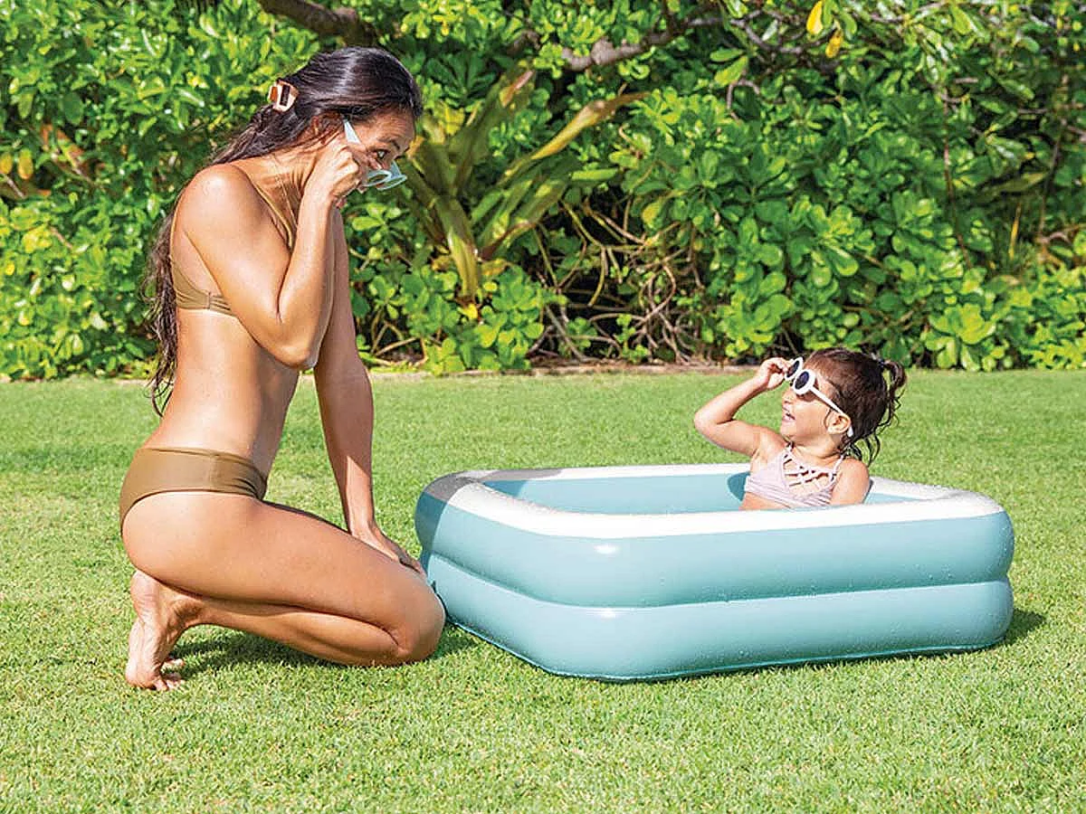 Piscine gonflable carrée Bleu - Intex