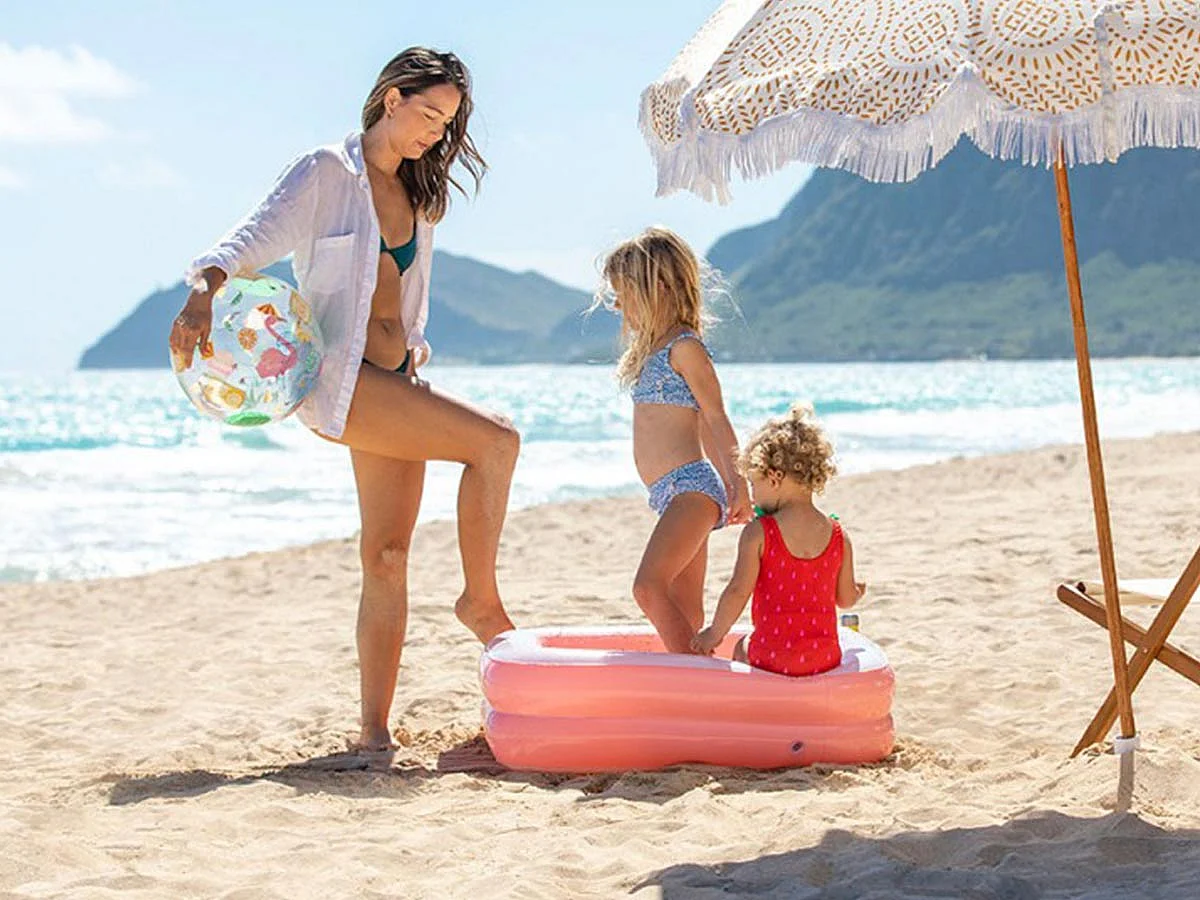 Piscine gonflable carrée Rose - Intex
