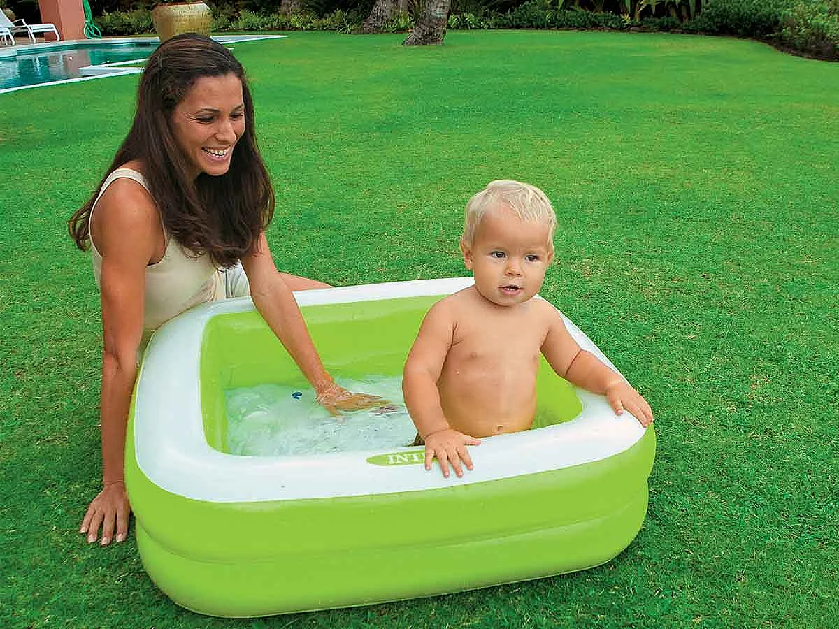 Piscine gonflable carrée Verte - Intex