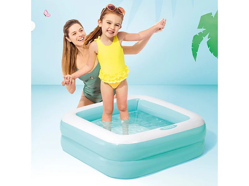 Piscine gonflable carrée Verte - Intex