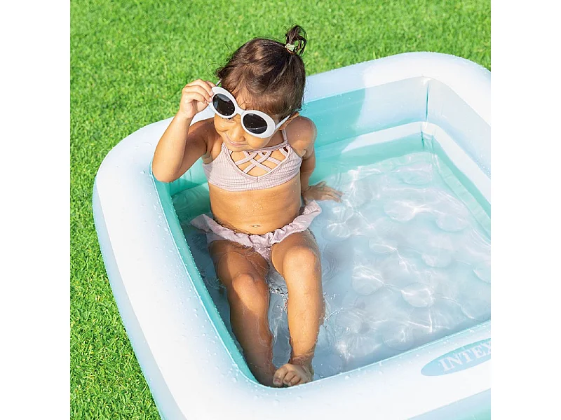 Piscine gonflable carrée Verte - Intex