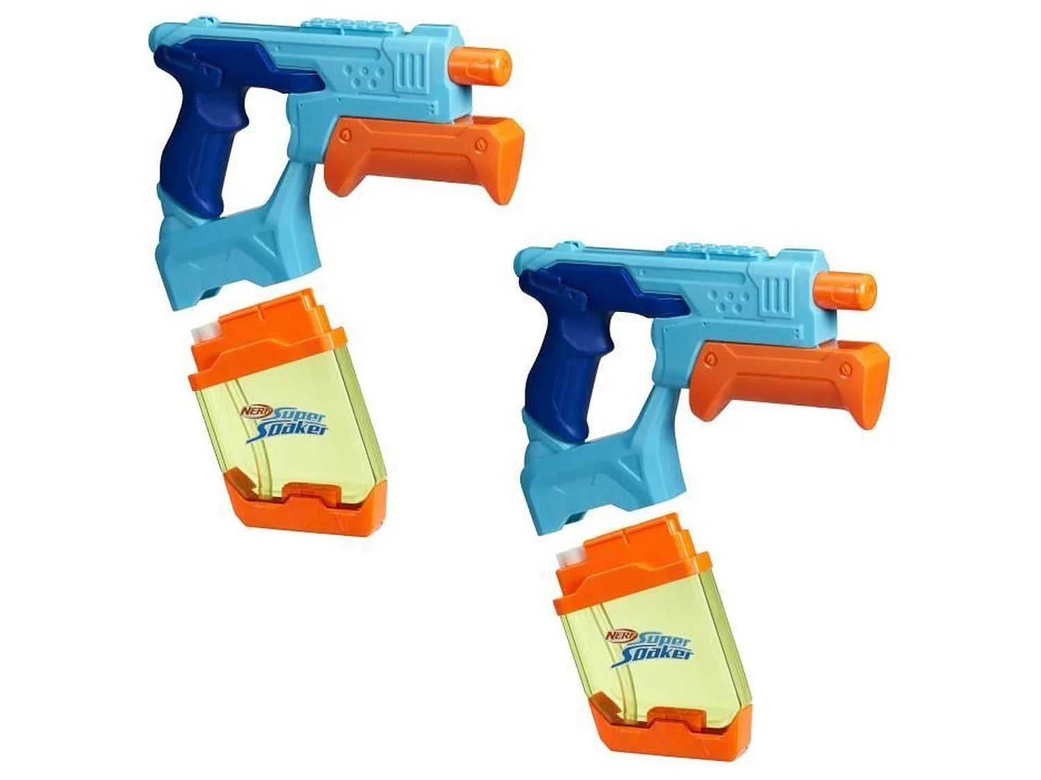 2 pistolets à eau, réservoirs à remplissage facile Super Soaker