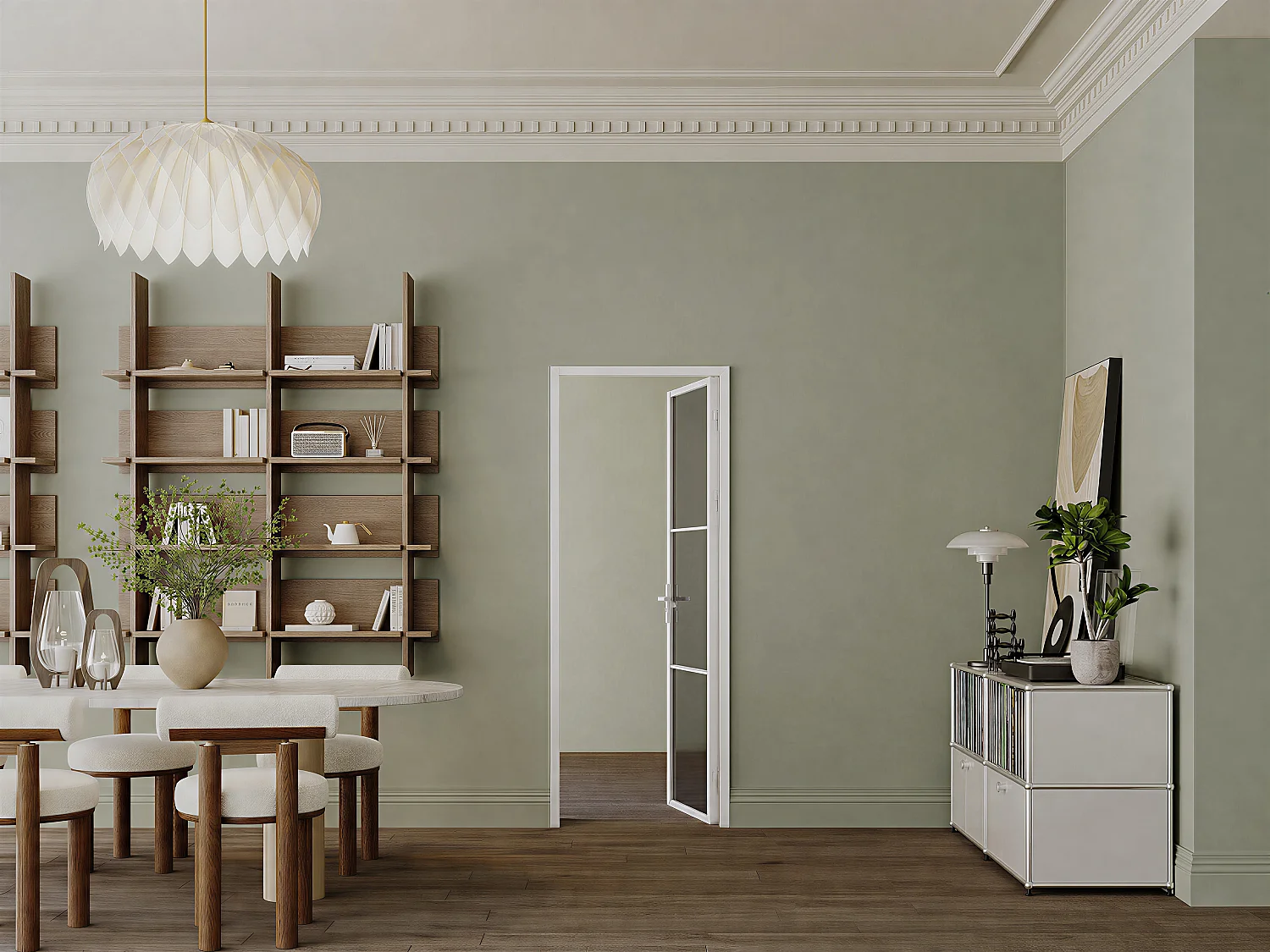 Bloc porte réversible en aluminium et verre trempé fumé - H204 x L73 cm - Blanc - MASERU