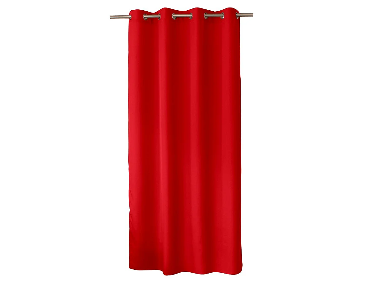 Rideau Voilage à Œillets "Zoé" 140x240cm Rouge