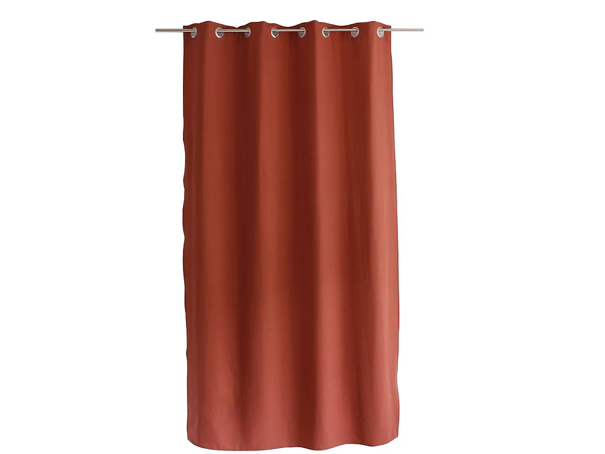 Rideau Voilage à Œillets "Zoé" 140x240cm Terracotta