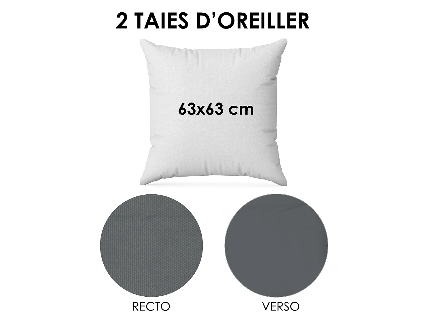 Parure de Lit 3 Pièces "Gypsy" 240x220cm Gris Foncé