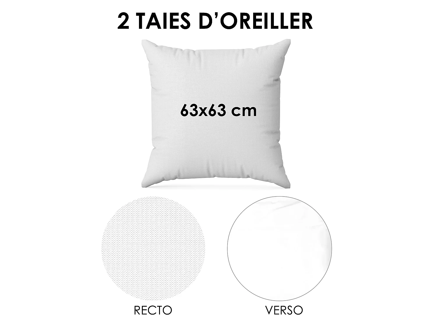 Parure de Lit 3 Pièces "Gypsy" 240x220cm Blanc