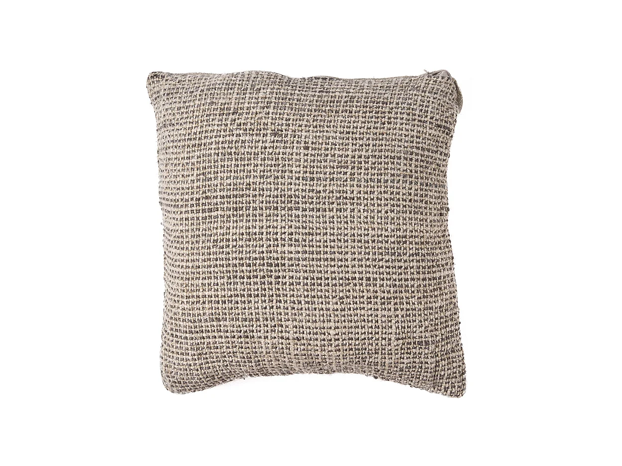 La Housse de Coussin Linen Grain - Noir Naturel