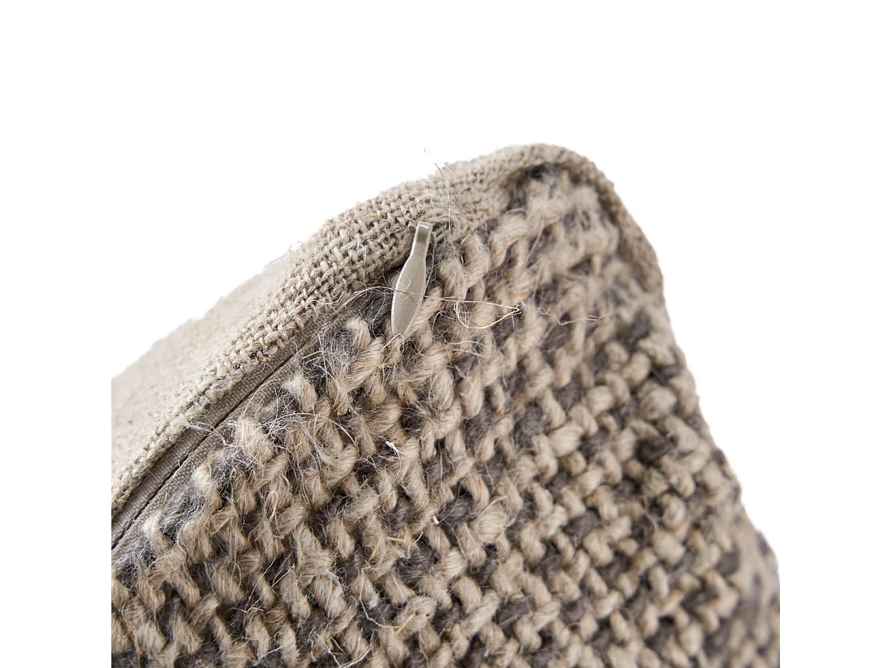 La Housse de Coussin Linen Grain - Noir Naturel
