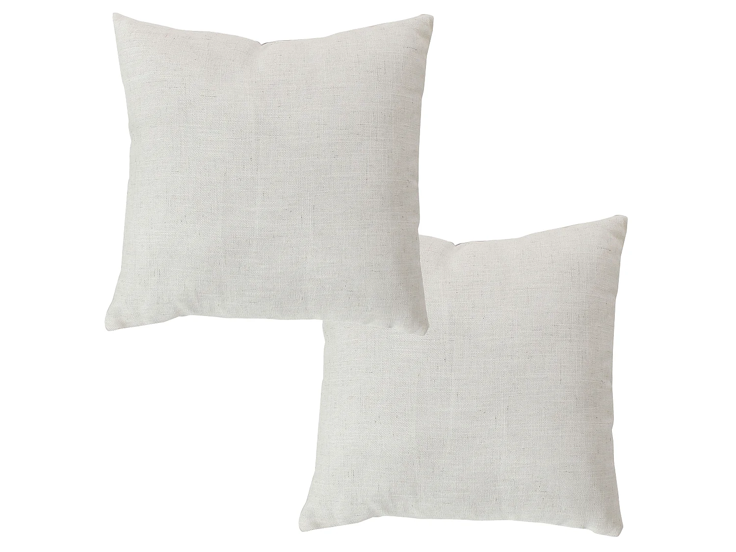 Lot de 2 Coussins déhoussables, carré 40x40cm, Collection Natura, CMADECO - Beige