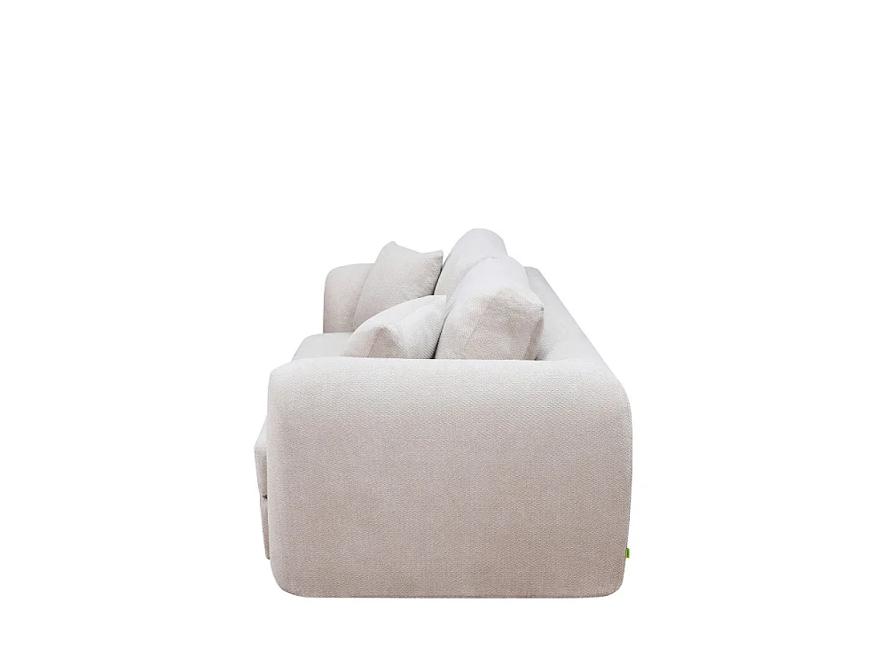 Lou - Canapé convertible compressé 3 places en tissu - Beige