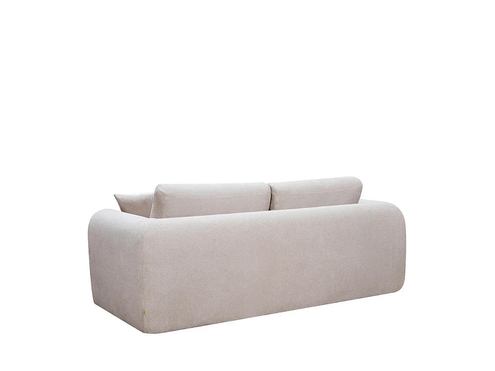 Lou - Canapé convertible compressé 3 places en tissu - Beige