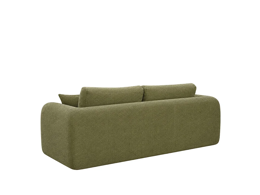Lou - Canapé convertible compressé 3 places en tissu - Vert