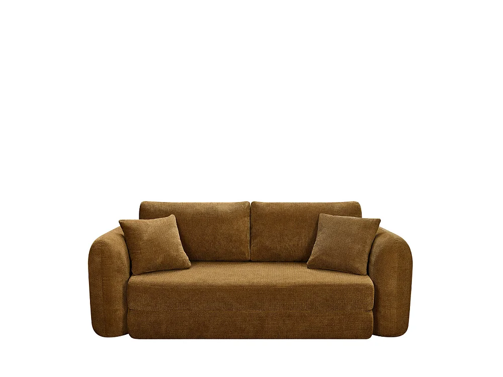 Lou - Canapé convertible compressé 3 places en tissu - Bronze