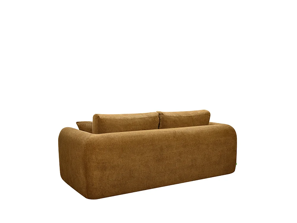 Lou - Canapé convertible compressé 3 places en tissu - Bronze