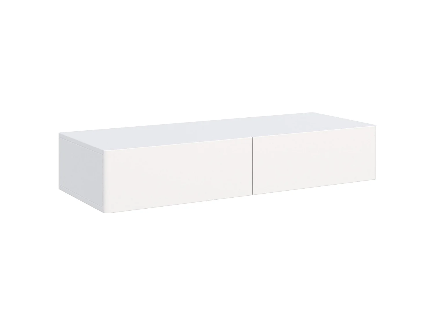 Hangende kaptafel Olio met 2 lades, wit, 110cm
