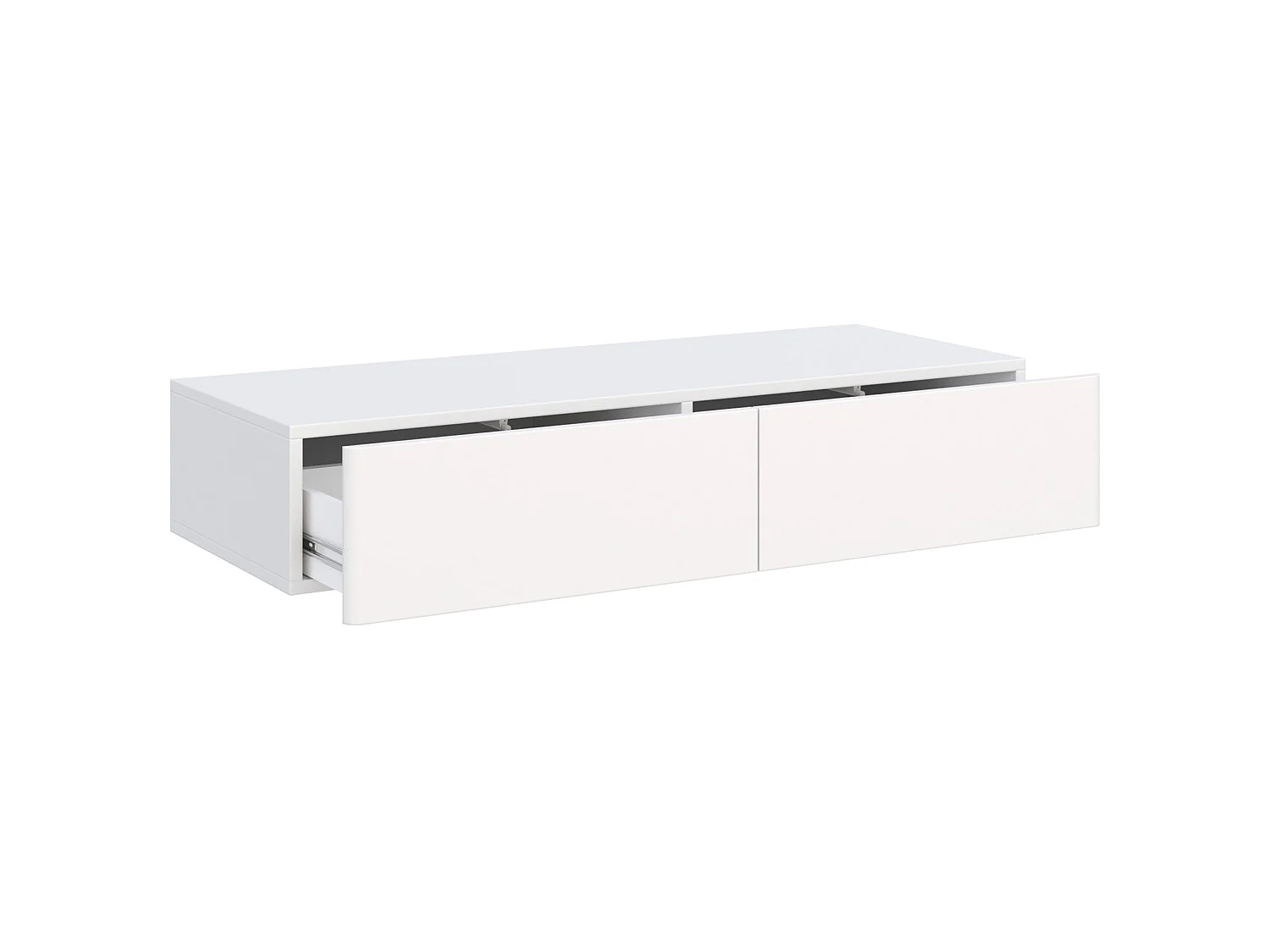 Hangende kaptafel Olio met 2 lades, wit, 110cm