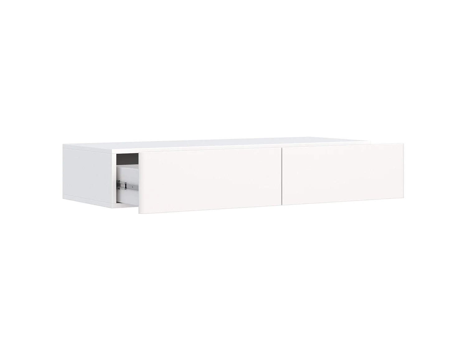 Coiffeuse suspendue avec 2 tiroirs - 110 cm - blanc - OLIO