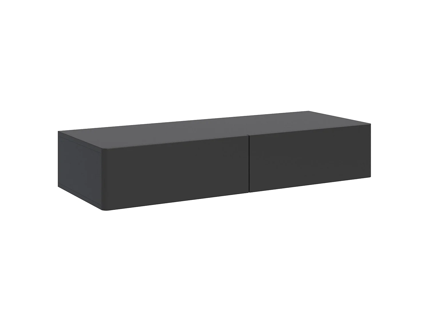 Hangende kaptafel Olio met 2 lades, zwart, 110cm