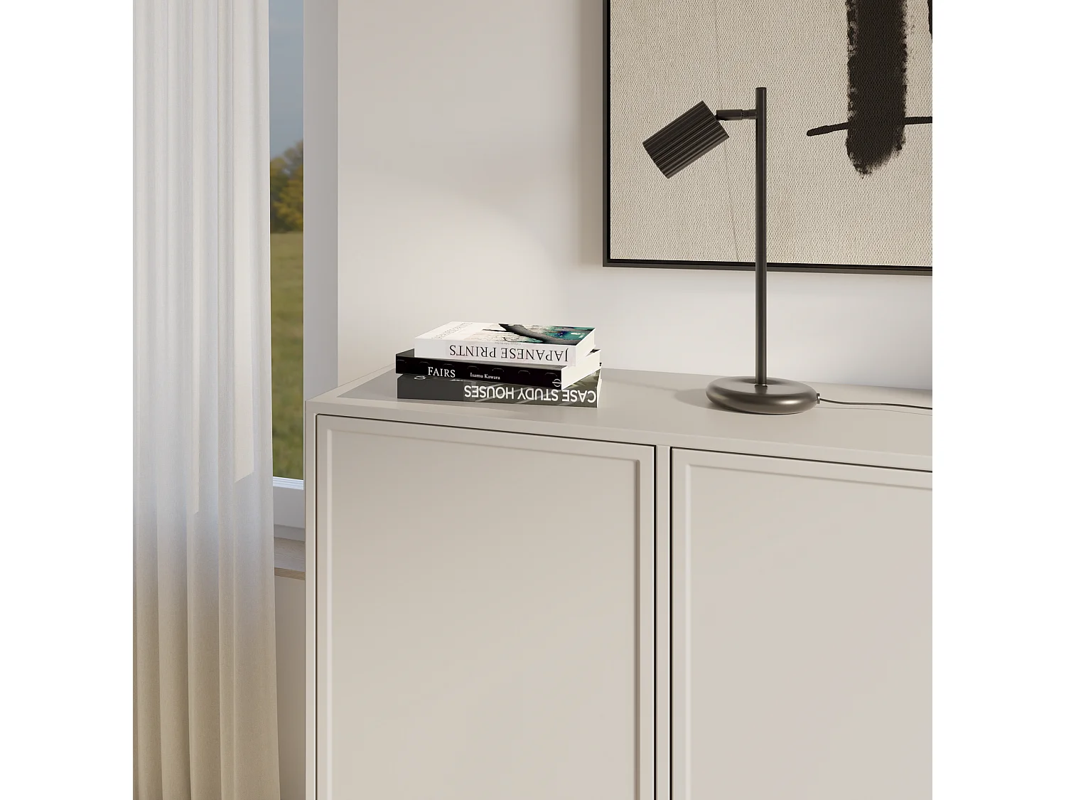 Buffet 2 portes – VELVETO – 100 cm – Gris cachemire