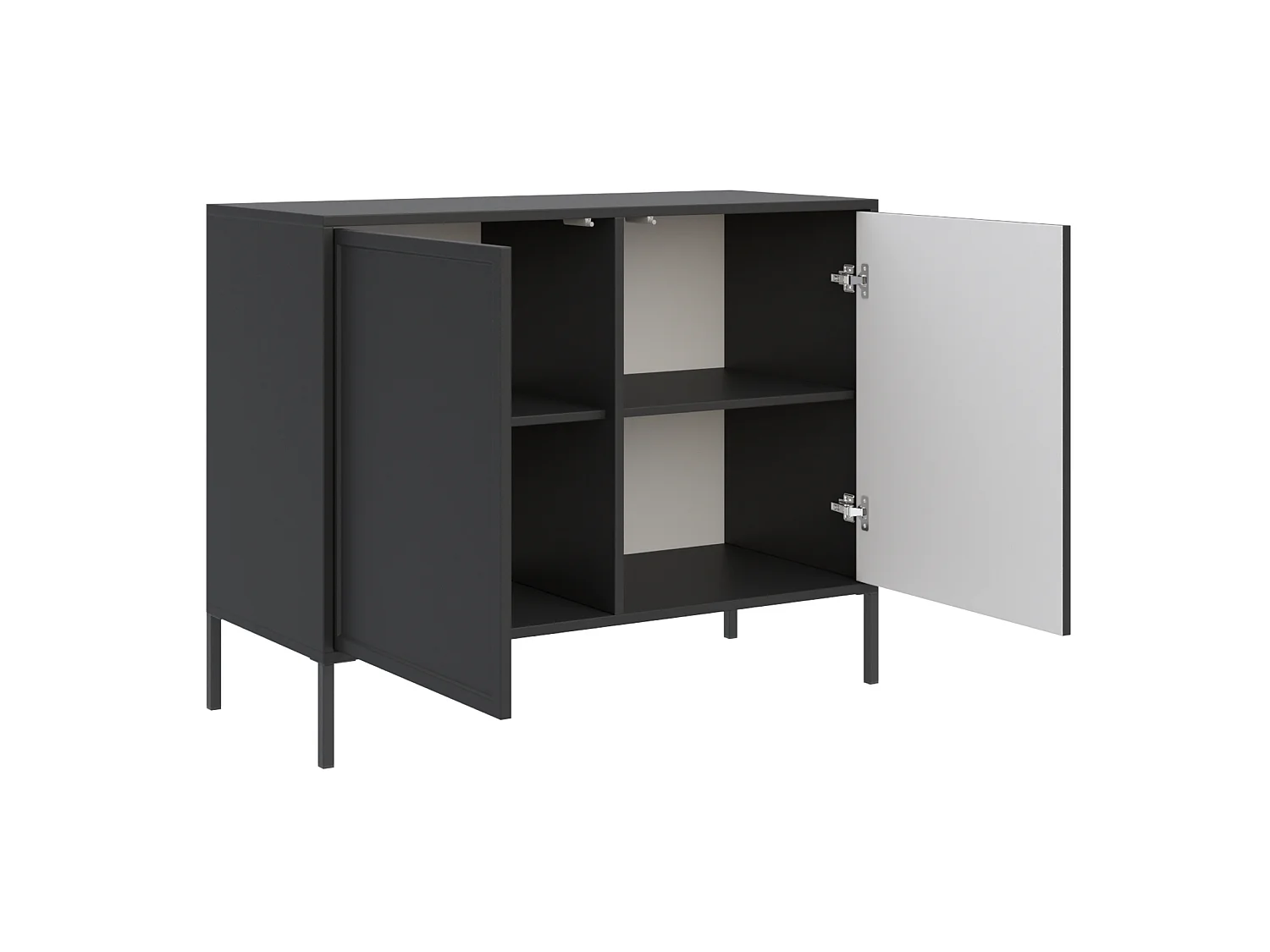 Buffet 2 portes – VELVETO – 100 cm – Noir